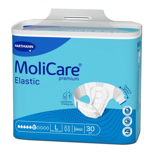 Fralda MoliCare® Premium Elastic 6 Gotas L 30 Unidades