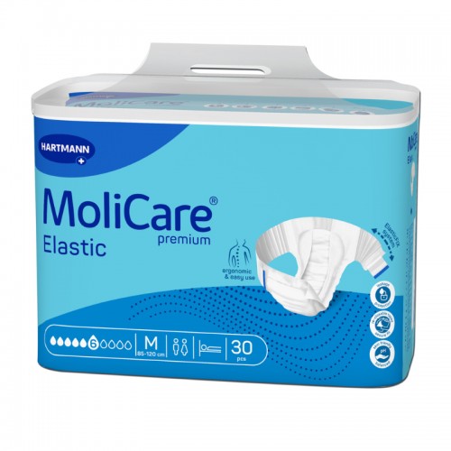 Fralda MoliCare® Premium Elastic 6 Gotas M 30 Unidades